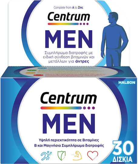 Centrum Men Multivitamin Specially Designed for Men for Energy & Immune System Boost 30 Tablets
