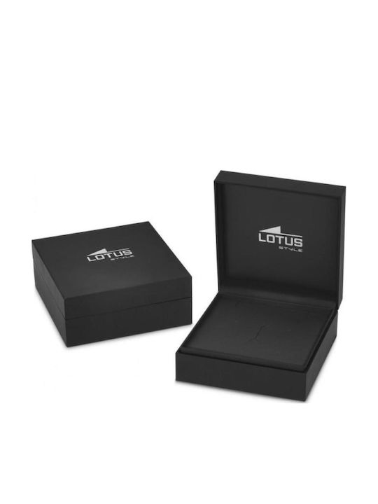 Lotus Watches Σκουλαρίκια Κρίκοι από Ατσάλι Επιχρυσωμένα Λιλά