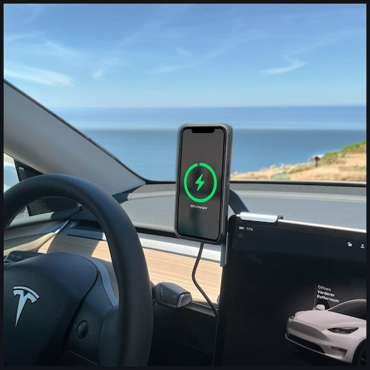 4Smarts Car Mobile Mount with Magnet and Wireless Charging MagSafe Gray