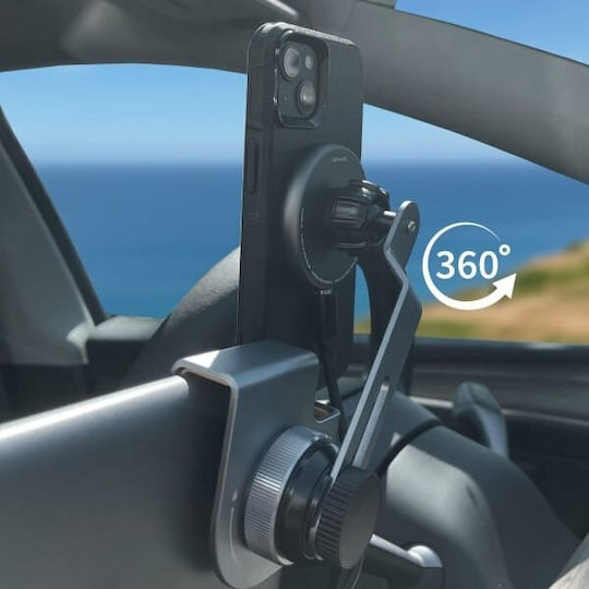 4Smarts Car Mobile Mount with Magnet and Wireless Charging MagSafe Gray