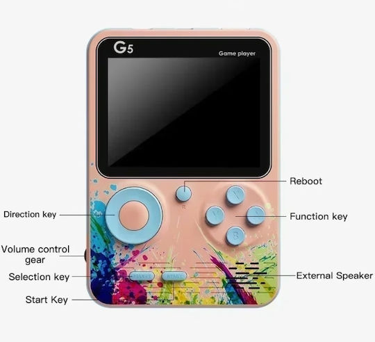Mini Pyramid Console 3-Inch Screen 500 Games Portable Multicolor TV 1020mAh G5 Green
