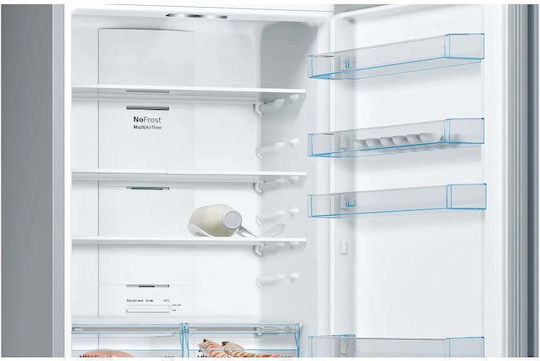 Bosch Kühl-Gefrierkombination 438Es Total NoFrost H203xB70xT67cm. Metal Look KGN49XLEA