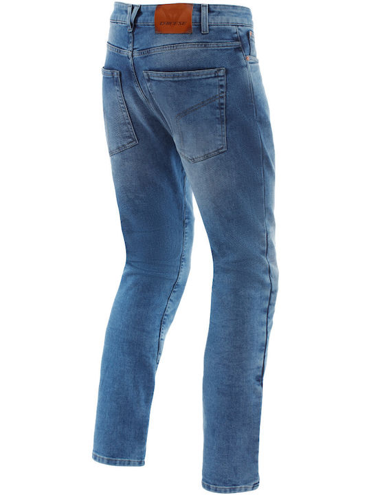 Dainese 5-Pocket Leather Men's 4 Seasons Blue Riding Pants Dainese 5-Pocket Leather Men's 4 Seasons Blue Riding Pants