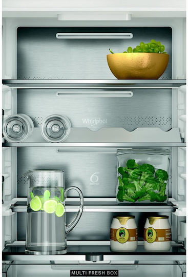 Whirlpool Εντοιχιζόμενος Ψυγειοκαταψύκτης 250lt Total NoFrost Υ177xΠ54xΒ54.5εκ. Λευκός WHC18 T573