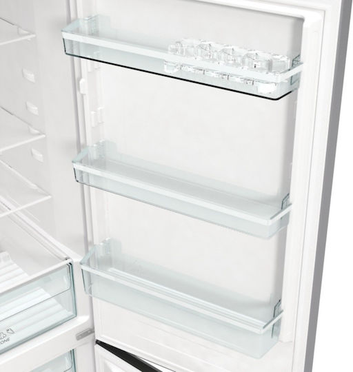 Gorenje Fridge-Freezer 300lt Total NoFrost H185xW60xD59.2cm Inox NRKE62XL