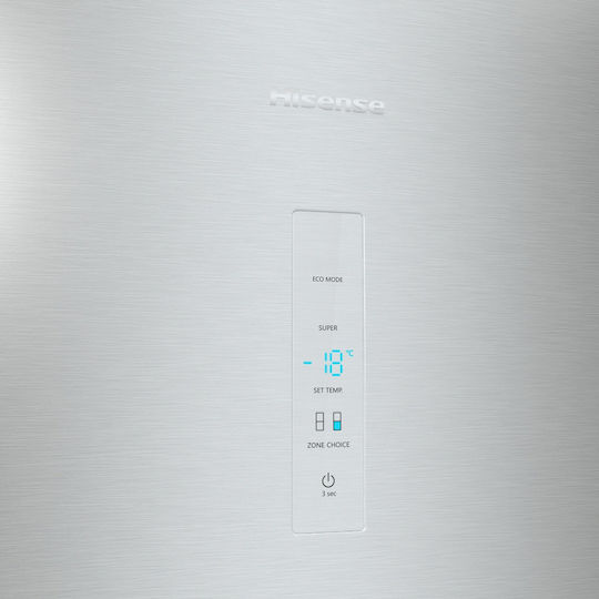 Hisense Ψυγειοκαταψύκτης 300lt Total NoFrost Υ185xΠ60xΒ59.2εκ. Inox RB390N4BC20