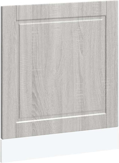 Vidaxl Dishwasher Panel Porto Gray Sonoma 60x1.5x67 cm