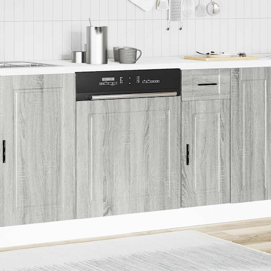 Vidaxl Dishwasher Panel Porto Gray Sonoma 60x1.5x67 cm