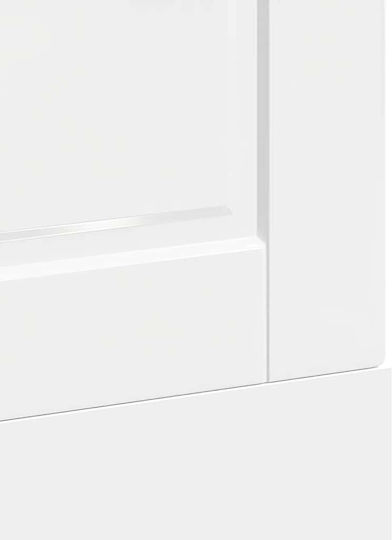 Vidaxl Dishwasher Panel Porto Glass White 60x1.5x67 cm