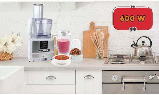 Hausberg Πολυμίξερ 600W με Κάδο 1.2lt Λευκό