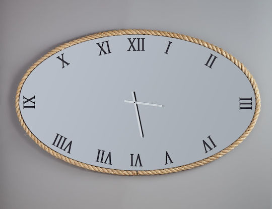 Ploumatos D70 Wanduhr Spiegel Beige 140x78cm