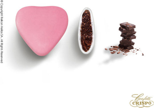 Confetti Crispo Κουφέτα Choco Heart σε Σχήμα Καρδιές με Γεύση Σοκολάτα Πολύχρωμο 1000gr