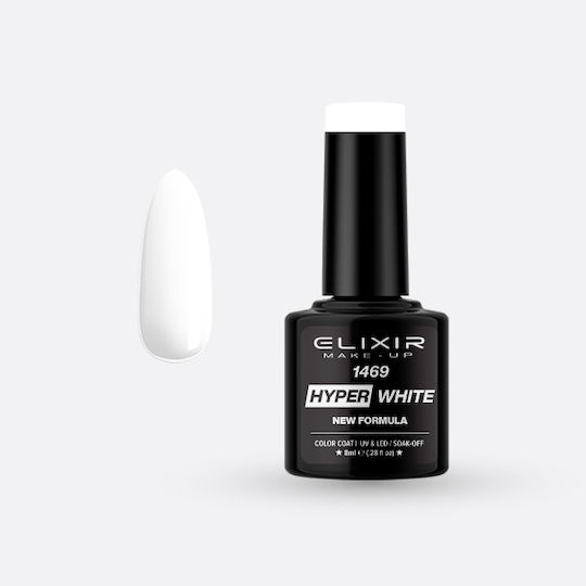Elixir Semi Halb-permanenter Nagellack 1469 Hyper White 8ml 1Stück