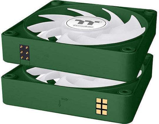 Thermaltake CT120 EX Ventilatoare Pentru Carcasă (2000rpm) cu Iluminare ARGB și Conexiune 4-Pin PWM 3 Buc Verde Racing