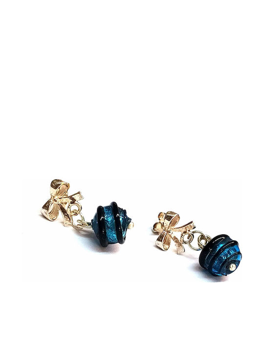 Amalfi Accessories Σκουλαρίκια Κρεμαστά από Ασήμι Επιχρυσωμένα