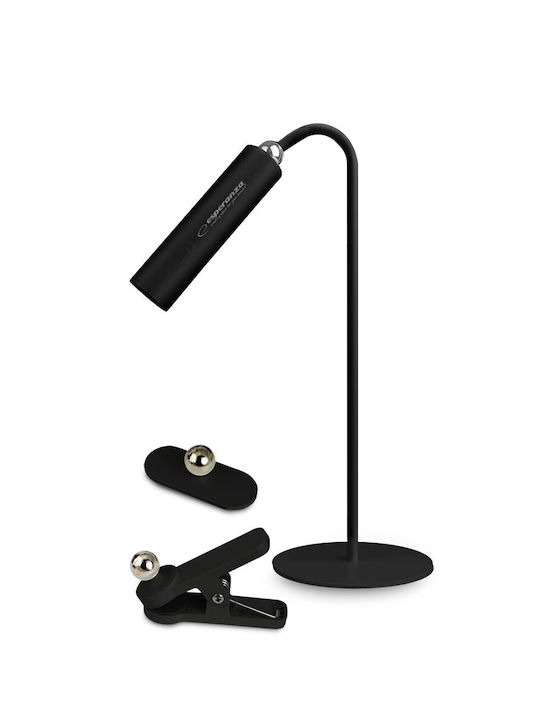 Esperanza Wiederaufladbar LED Schreibtischlampe in Schwarz Farbe