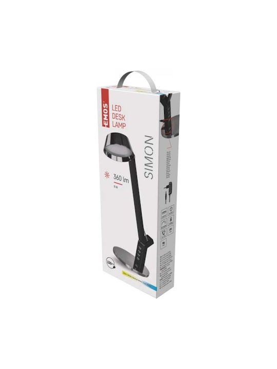 Emos LED Schreibtischlampe in Schwarz Farbe
