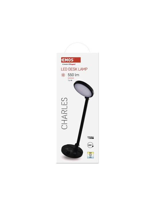 Emos Charles LED Office Lamp in Black Color