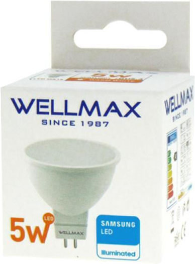 Wellmax LED Bulb 5W for Socket GU5.3 and Shape MR16 Warm White 400lm
