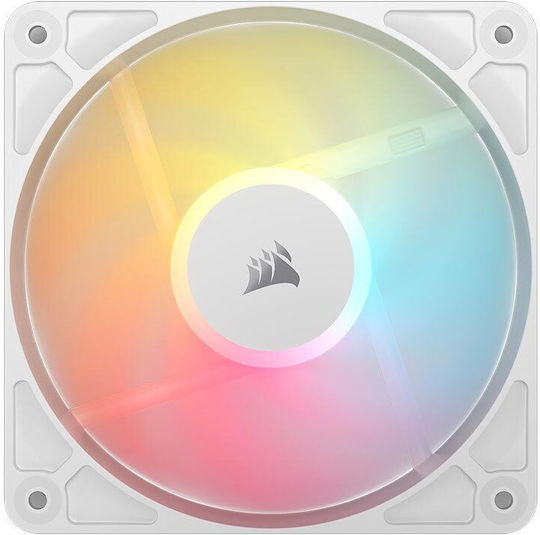 Corsair RS120 Reverse Blade Case Fan 2100rpm 72.8cfm with ARGB Lighting and 4-Pin PWM Connection 3pcs White