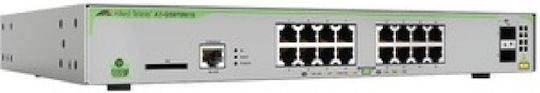 Allied Telesis GS970M/18PS Gestionat L3 PoE+ Switch cu 16 Porturi Gigabit (1Gbps) Ethernet și 2 Porturi SFP