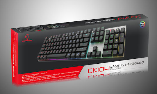 Motospeed Inflictor CK104 Gaming Mechanical Keyboard with Outemu Red Switches and RGB Lighting English UK
