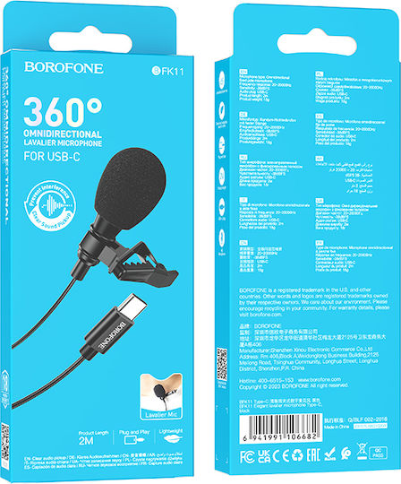 Borofone BFK11 Elegant Type-C Microphone with USB Type-C Flyout for Vocals