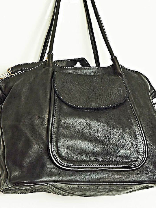 Leather Women's Bag Shoulder Black