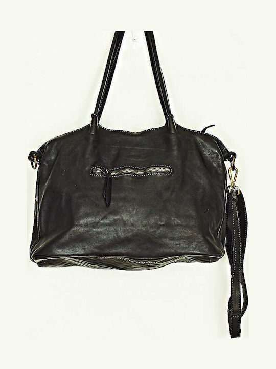 Leather Women's Bag Shoulder Black