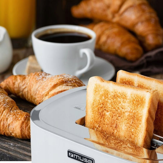 Muse Toaster 2 Slots 1000W Gray