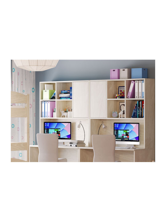 Kids Wooden Shelf Loft White 118x30x120cm