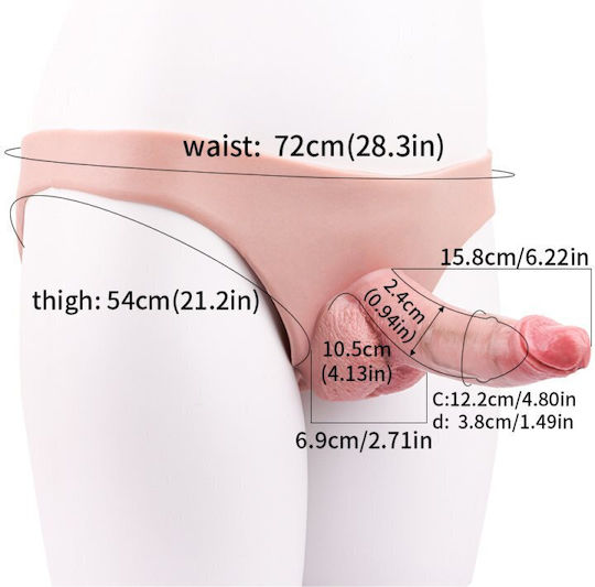 Panty-style Strap-on Realistic Dildo