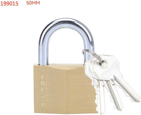 Finder Bronze Padlock Brass with Key 50mm 1pcs