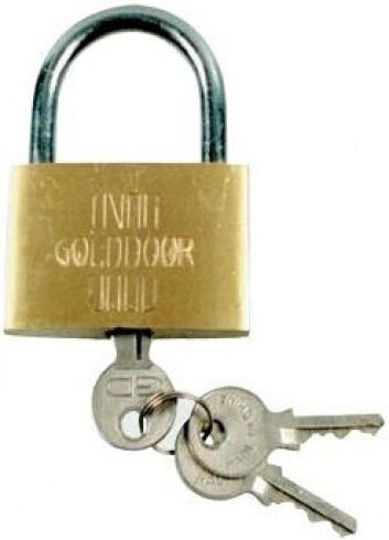 Golddoor Bronze Padlock Brass with Key 25mm 1pcs