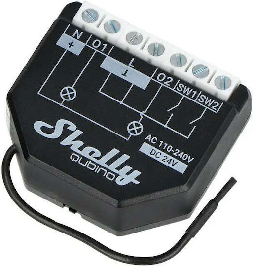 Shelly Wave 2PM Intelligenter Schalter Dimmer 2 Kanäle Wi-Fi Z-Wave & RF 16A 2 Stück