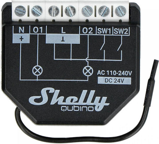 Shelly Wave 2PM Intelligenter Schalter Dimmer 2 Kanäle Wi-Fi Z-Wave & RF 16A 2 Stück