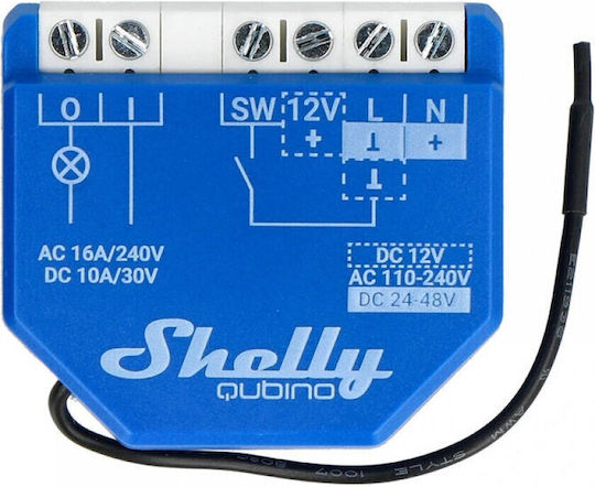 Shelly Qubino Wave 1 Smart Switch 1 Channel Wi-Fi Z-Wave & RF 16A