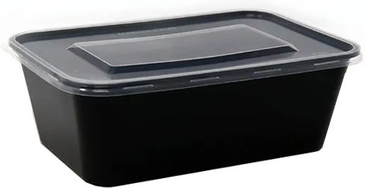 Disposable Plastic Tableware 1000ml Black 50pcs