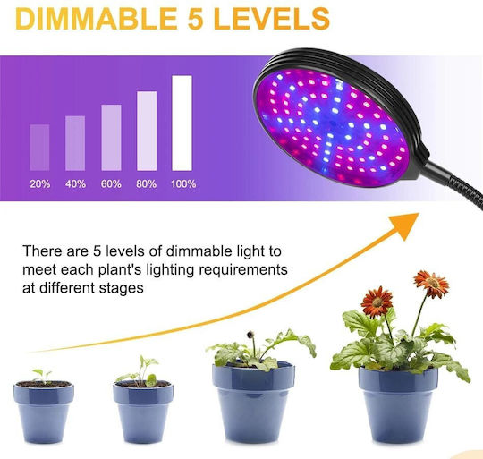 Led7 Επιτραπέζιο Grow Light με LED και Ισχύ 40W