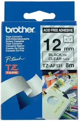 Brother TZE131S Label Maker Tape 4m x 12mm in Transparent Colour Compatible with Brother TZe/TZ