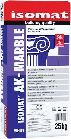 Isomat AK-Marble Κόλλα Μαρμάρων & Γρανιτών Λευκή 25kg