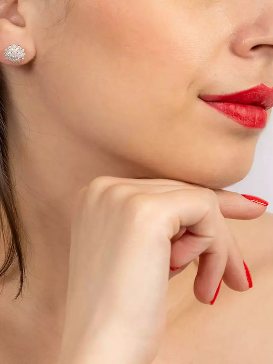 Cercei din White Gold cu Diamant