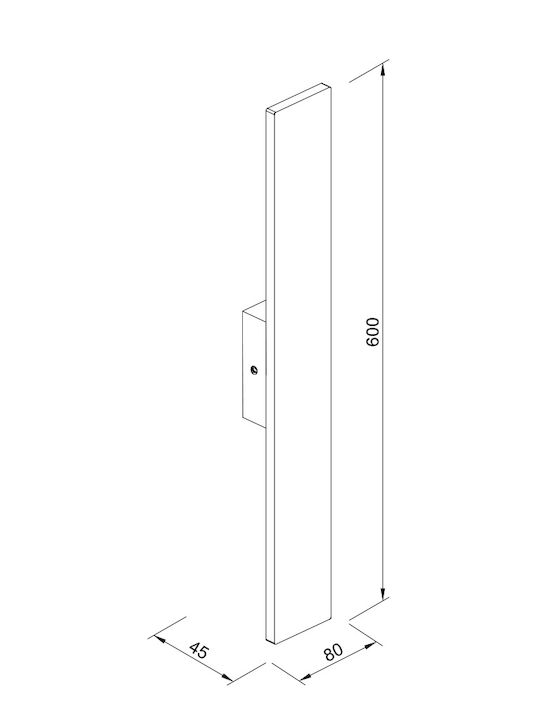 Inlight Lumină de exterior montată pe perete LED 10W
