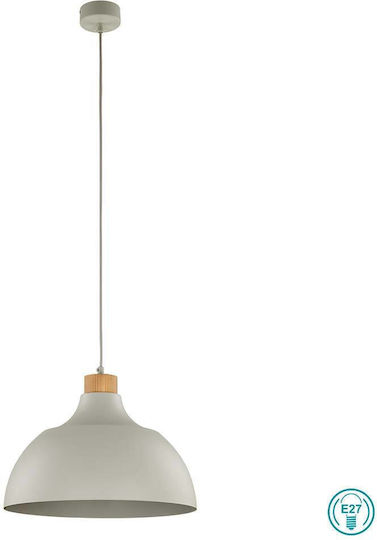 TK Lighting Cap Κρεμαστό Φωτιστικό Μπεζ Καμπάνα με Ντουί E27 34εκ.