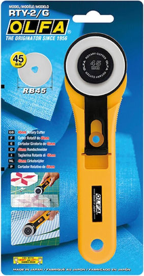 Olfa Rotationsschneider für Karton, Schaumstoff & Stoffe 45mm Rotationsschneider mit Plastikgriff