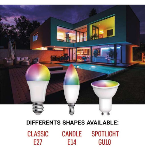 Emos Smart Bulb LED 4.8W for Socket GU10 and Shape MR16 RGB 400lm Dimmable