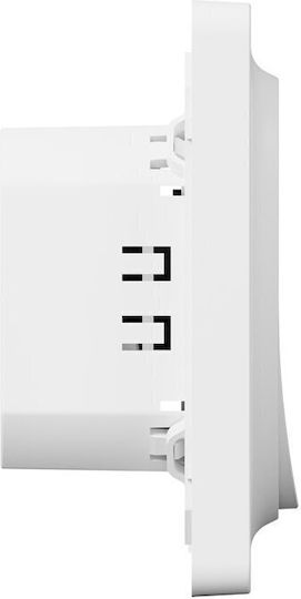 Tesla Comutator Încastrat Cu Variator Cu Cadru LED Rotativ 300W Alb Tesla