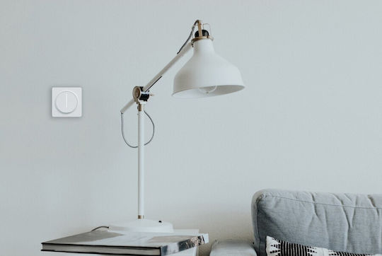 Tesla Comutator Încastrat Cu Variator Cu Cadru LED Rotativ 300W Alb Tesla