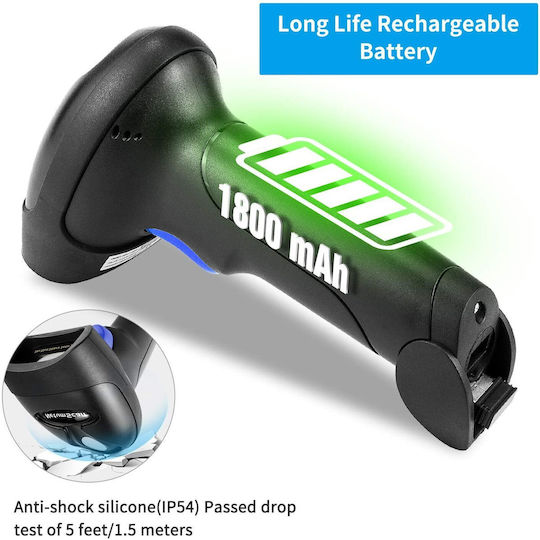 Netum Handheld Scanner Wireless with 2D and QR Barcode Reading Capability