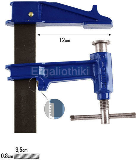 Piher Tools F-100 Klemme Typ "F" mit maximaler Öffnung von 1000mm mm